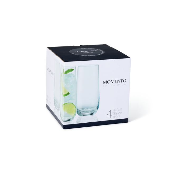 Momento Crystalline Hi Ball Glasses, Set of 4, 480ml